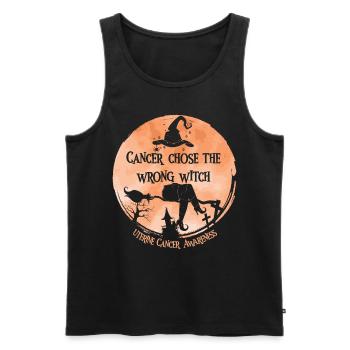 Krebs Hexe Pfirsich Gebärmutterkrebs - Männer Premium Bio Tank Top - Schwarz - Vorne - Michal (187cm)
