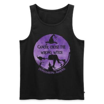 Krebs Hexe Lila Leiomyosarkom - Männer Premium Bio Tank Top - Schwarz - Vorne - Michal (187cm)