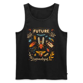 Funny Entomologist Costume Insects - Men's Premium Organic Tank Top - black - Front - Michal (187cm)