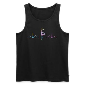 Clubs de gymnastique ECG Gymnastique rythmique - Débardeur bio Premium Homme - noir - Devant - AI Model Male 178 light (178cm)