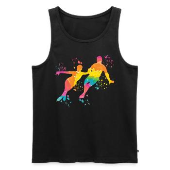 Eiskunstläufer Schlittschuhlaufen Eiskunstlauf - Männer Premium Bio Tank Top - Schwarz - Vorne - Michal (187cm)