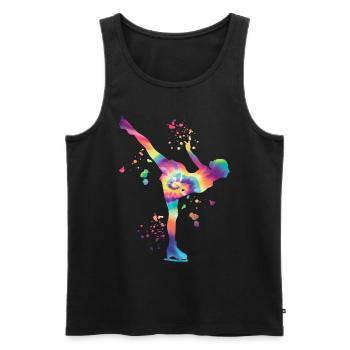 Eiskunstläufer Schlittschuhlaufen Eiskunstlauf - Männer Premium Bio Tank Top - Schwarz - Vorne - Michal (187cm)