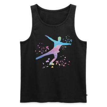 Eiskunstläufer Schlittschuhlaufen Eiskunstlauf - Männer Premium Bio Tank Top - Schwarz - Vorne - Michal (187cm)