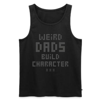 Papas bizarres Maquillage Personnage Drôle Papa - Débardeur bio Premium Homme - noir - Devant - Michal (187cm)