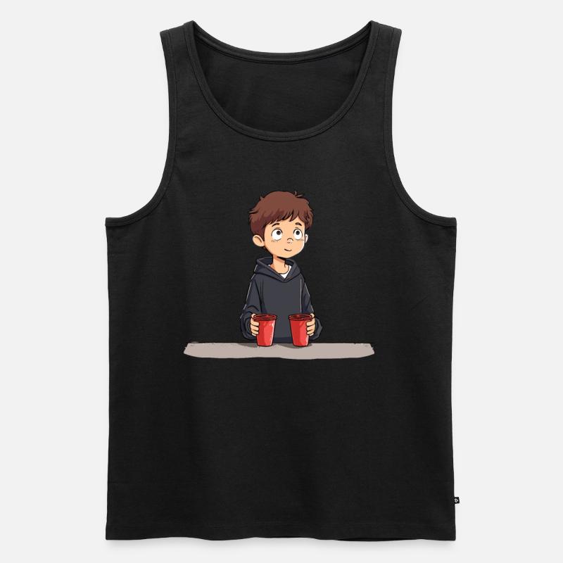 Stapeln Von Bechern Speed Stacker - Männer Premium Bio Tank Top - Schwarz