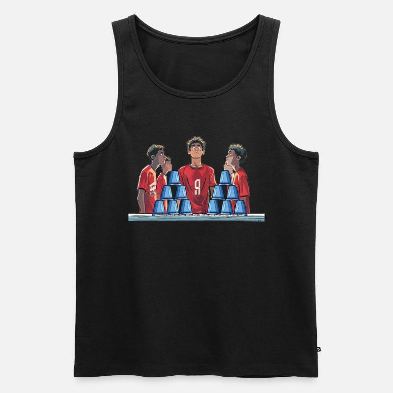 Stapeln Von Bechern Speed Stacker - Männer Premium Bio Tank Top - Schwarz