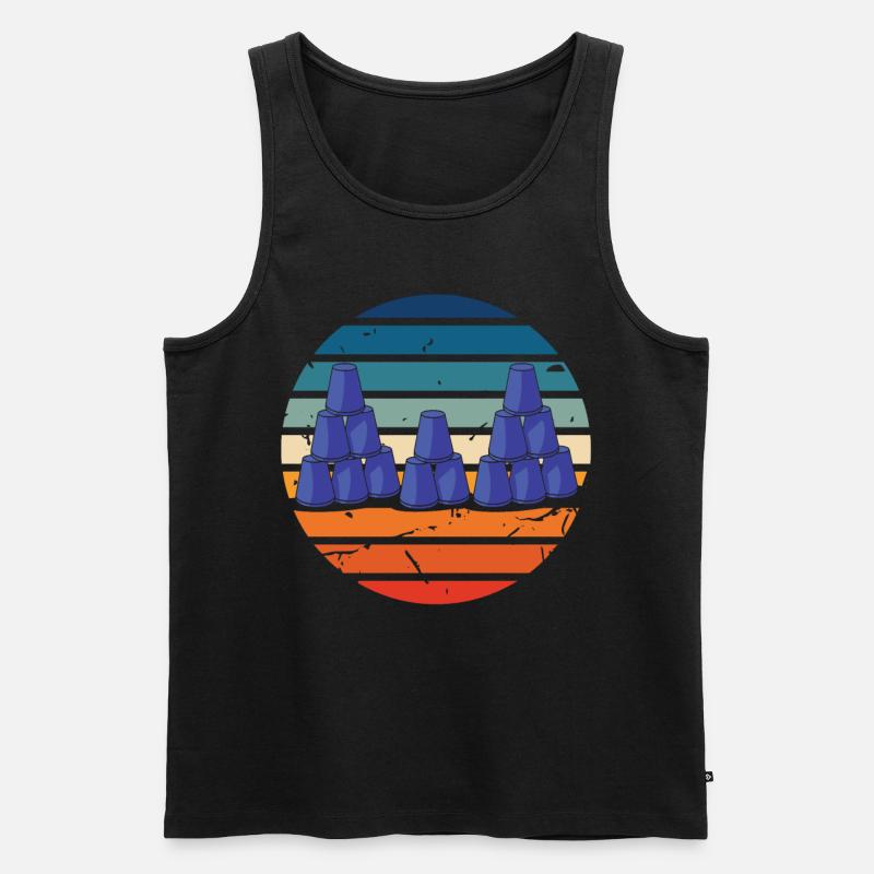Stacking Cups Speed Stacker - Men's Premium Organic Tank Top - black