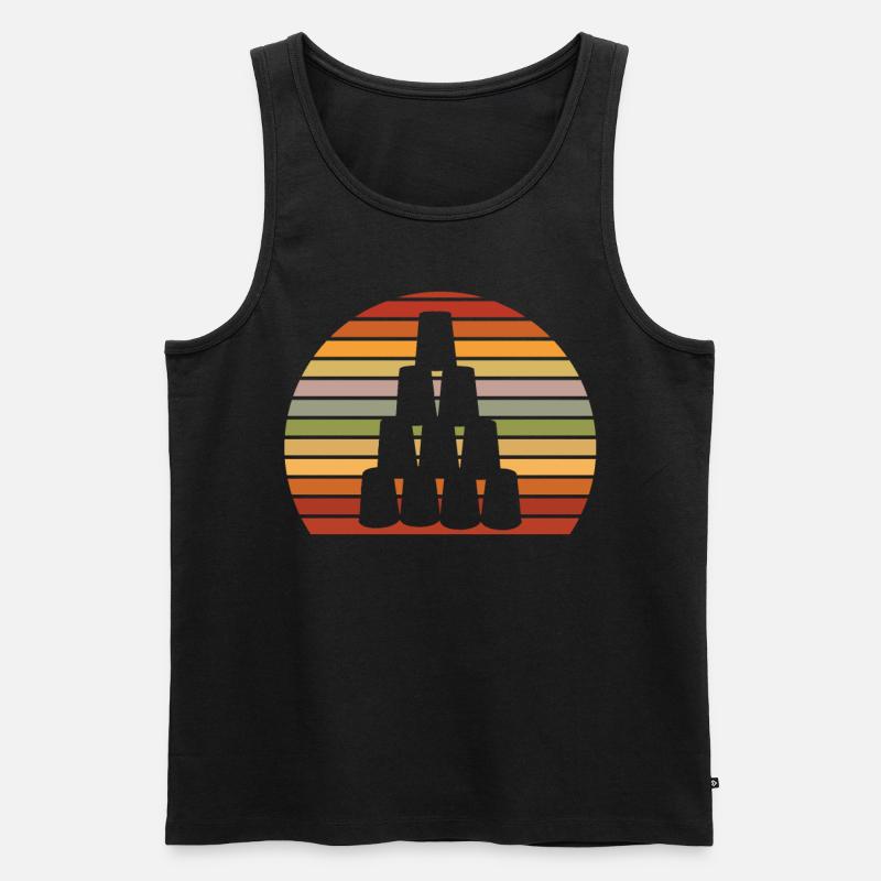 Stacking Cups Speed Stacker - Men's Premium Organic Tank Top - black