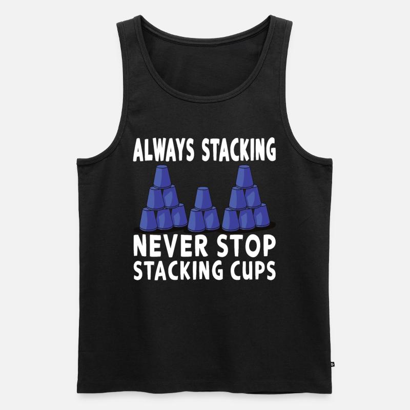 Stacking Cups Speed Stacker - Men's Premium Organic Tank Top - black
