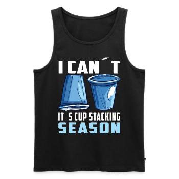 Stapeln Von Bechern Speed Stacker - Männer Premium Bio Tank Top - Schwarz - Vorne - AI Model Male 178 light (178cm)