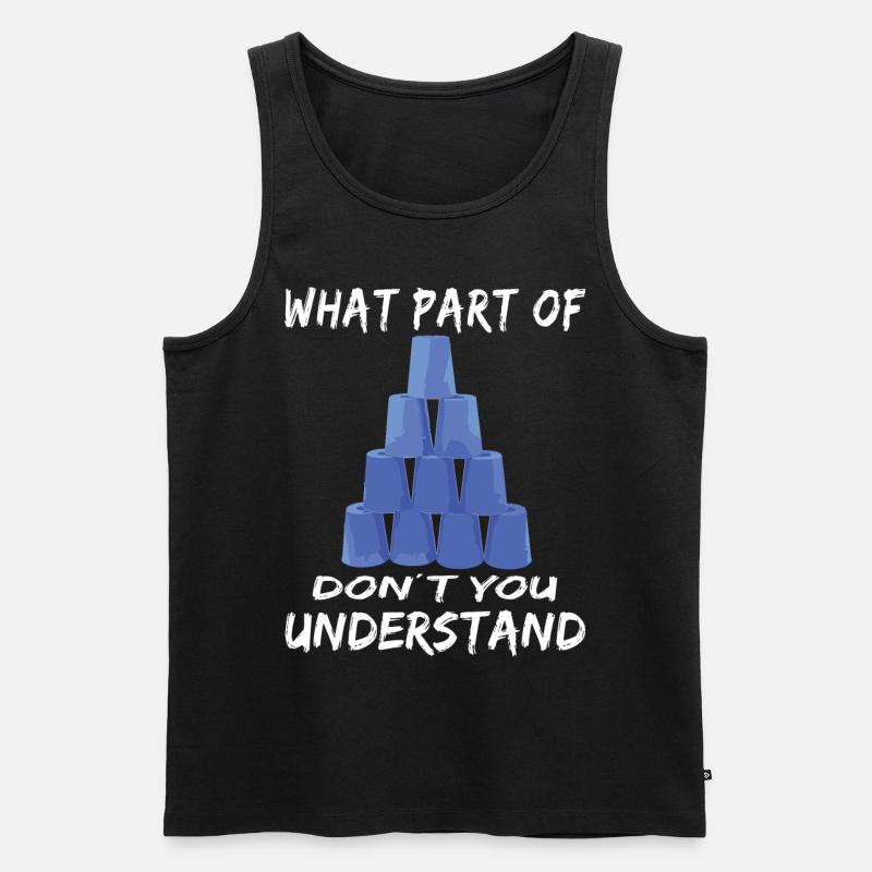Stapeln Von Bechern Speed Stacker - Männer Premium Bio Tank Top - Schwarz