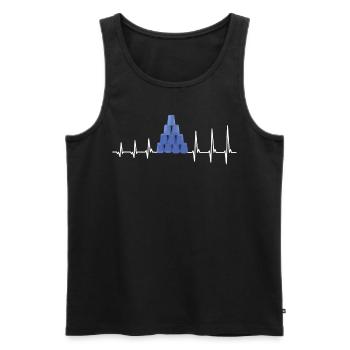 Stapeln Von Bechern Speed Stacker - Männer Premium Bio Tank Top - Schwarz - Vorne - AI Model Male 178 light (178cm)