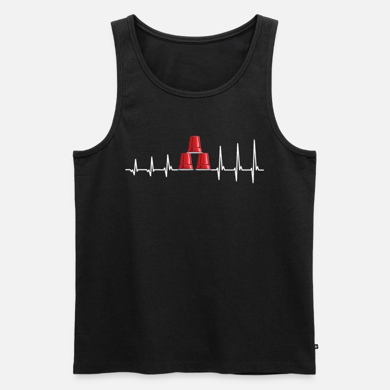 Stapeln Von Bechern Speed Stacker - Männer Premium Bio Tank Top - Schwarz