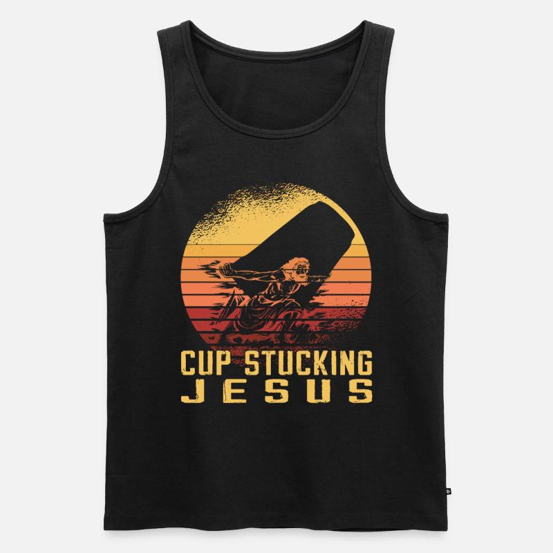 Stapeln Von Bechern Speed Stacker - Männer Premium Bio Tank Top - Schwarz