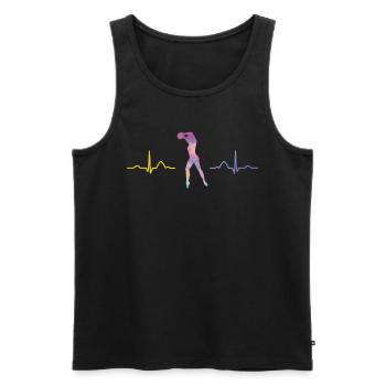 Gymnaste avec gymnastique rythmique avec ballon - Débardeur bio Premium Homme - noir - Devant - Michal (187cm)