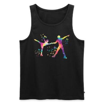 Eiskunstläufer Schlittschuhlaufen Eiskunstlauf - Männer Premium Bio Tank Top - Schwarz - Vorne - AI Model Male 178 light (178cm)
