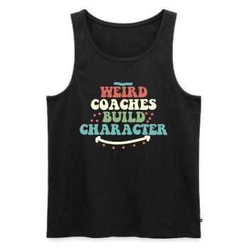 Weird Coaches Form Character Trainers - Men's Premium Organic Tank Top - black - Front - Michal (187cm)