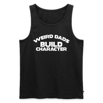 Papas bizarres Maquillage Personnage Drôle Papa - Débardeur bio Premium Homme - noir - Devant - Michal (187cm)