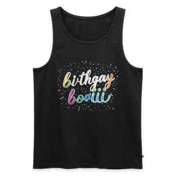 It's my birthgay birth-gay lgbt gay - Men's Premium Organic Tank Top - black - Front - Michal (187cm)