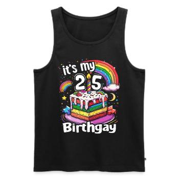It's my birthgay birth-gay lgbt gay - Men's Premium Organic Tank Top - black - Front - Michal (187cm)