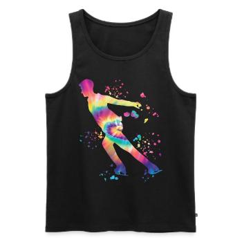 Eiskunstläufer Schlittschuhlaufen Eiskunstlauf - Männer Premium Bio Tank Top - Schwarz - Vorne - Michal (187cm)