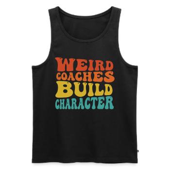 Weird Coaches Form Character Trainers - Men's Premium Organic Tank Top - black - Front - Michal (187cm)