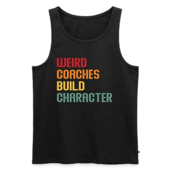 Weird Coaches Form Character Coach - Men's Premium Organic Tank Top - black - Front - AI Model Male 178 light (178cm)