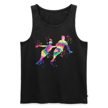 Eiskunstläufer Schlittschuhlaufen Eiskunstlauf - Männer Premium Bio Tank Top - Schwarz - Vorne - AI Model Male 178 light (178cm)