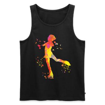 Eiskunstläufer Schlittschuhlaufen Eiskunstlauf - Männer Premium Bio Tank Top - Schwarz - Vorne - Michal (187cm)