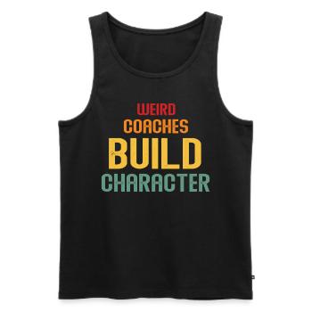 Weird Coaches Form Character Trainers - Men's Premium Organic Tank Top - black - Front - Michal (187cm)