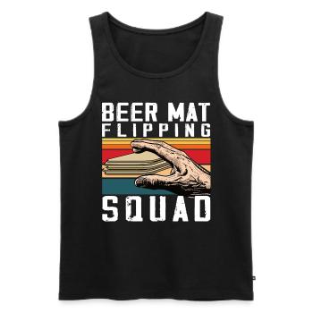 Bierdeckel Umdrehen Spiel Bier - Männer Premium Bio Tank Top - Schwarz - Vorne - AI Model Male 178 light (178cm)