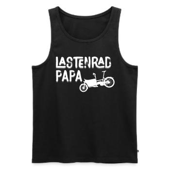 Lastenrad Papa Retro Fahhrad Cargobike - Männer Premium Bio Tank Top - Schwarz - Vorne - AI Model Male 178 light (178cm)