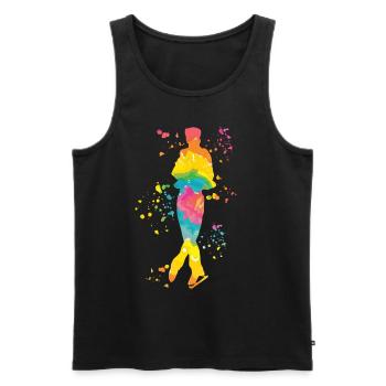 Eiskunstläufer Schlittschuhlaufen Eiskunstlauf - Männer Premium Bio Tank Top - Schwarz - Vorne - AI Model Male 178 light (178cm)