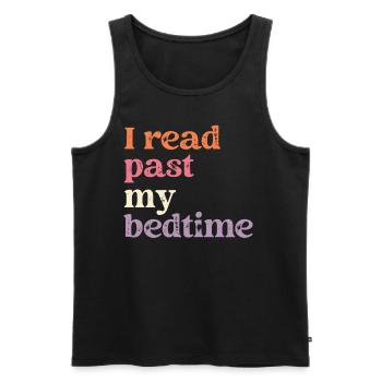 Library Book Lover Reading Bookworm - Men's Premium Organic Tank Top - black - Front - Michal (187cm)