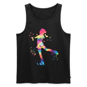 Eiskunstläufer Schlittschuhlaufen Eiskunstlauf - Männer Premium Bio Tank Top - Schwarz - Vorne - Michal (187cm)