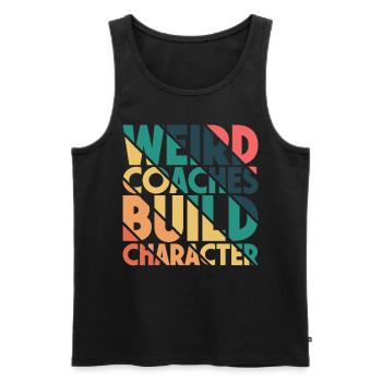 Weird Coaches Form Character Coach - Men's Premium Organic Tank Top - black - Front - AI Model Male 178 light (178cm)