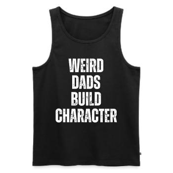Papas bizarres Maquillage Personnage Drôle Papa - Débardeur bio Premium Homme - noir - Devant - Michal (187cm)
