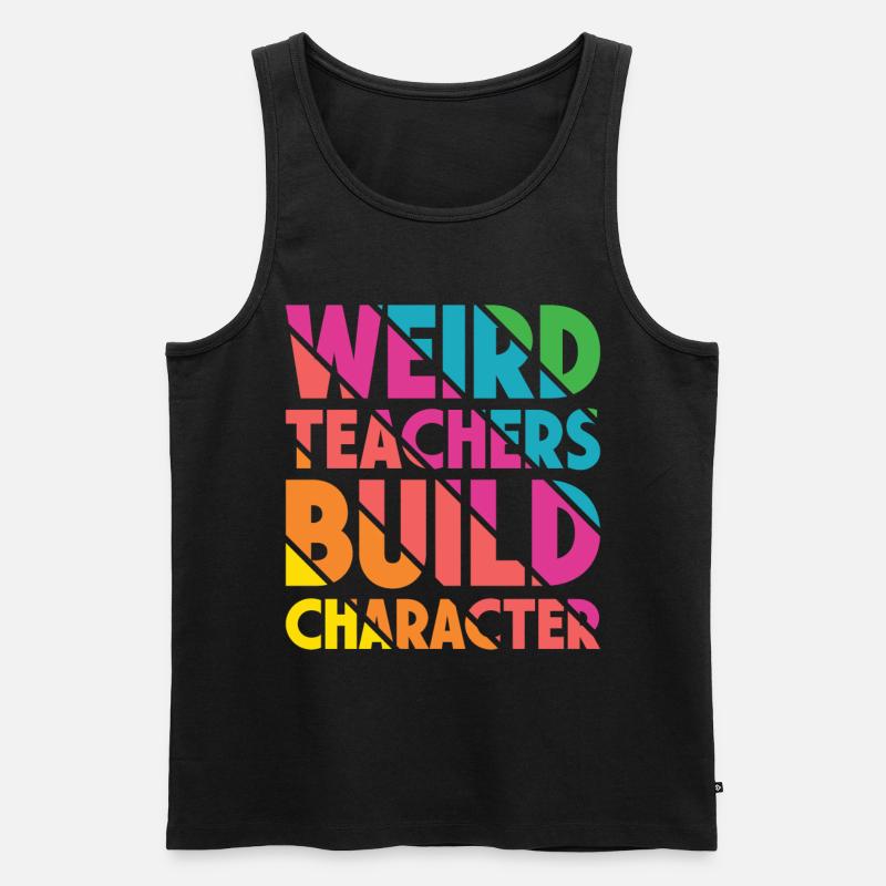 Seltsame Lehrer Lustige Schullehrer - Männer Premium Bio Tank Top - Schwarz