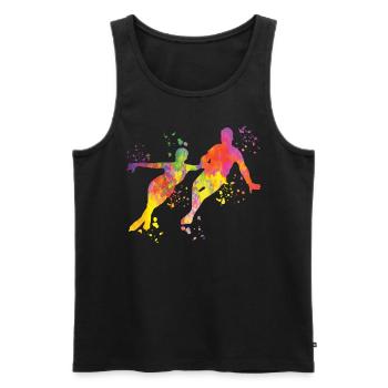 Eiskunstläufer Schlittschuhlaufen Eiskunstlauf - Männer Premium Bio Tank Top - Schwarz - Vorne - Michal (187cm)