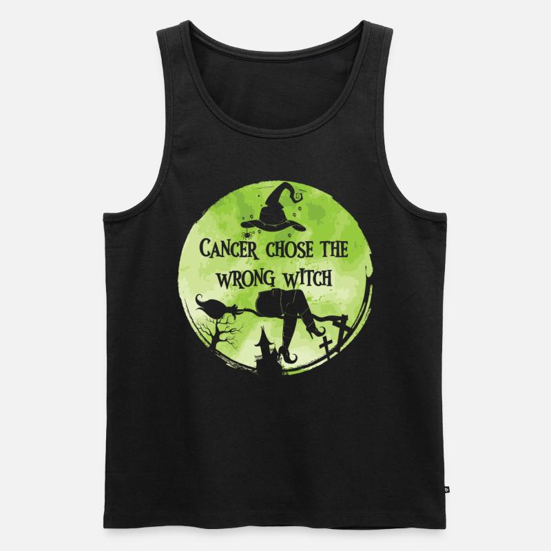 Krebshexe Linde Lymphom-bewusstsein - Männer Premium Bio Tank Top - Schwarz