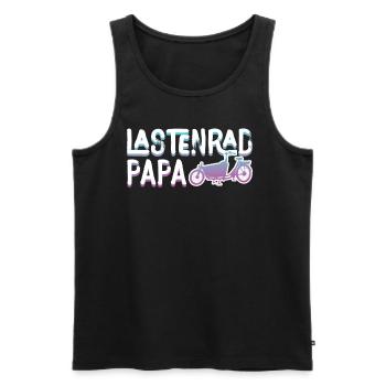 Lastenrad Papa Retro Fahhrad Cargobike - Männer Premium Bio Tank Top - Schwarz - Vorne - AI Model Male 178 light (178cm)
