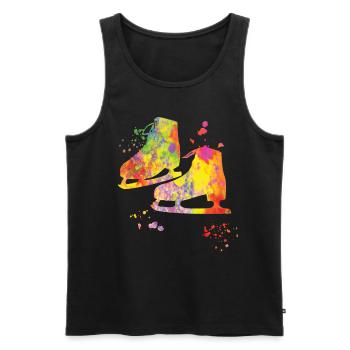 Eiskunstläufer Schlittschuhlaufen Eiskunstlauf - Männer Premium Bio Tank Top - Schwarz - Vorne - Michal (187cm)