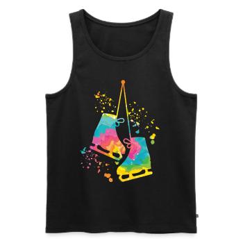 Eiskunstläufer Schlittschuhlaufen Eiskunstlauf - Männer Premium Bio Tank Top - Schwarz - Vorne - Michal (187cm)