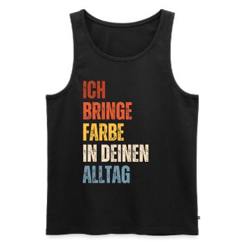 I Bring Paint Painter Dad Varnisher - Men's Premium Organic Tank Top - black - Front - AI Model Male 178 light (178cm)
