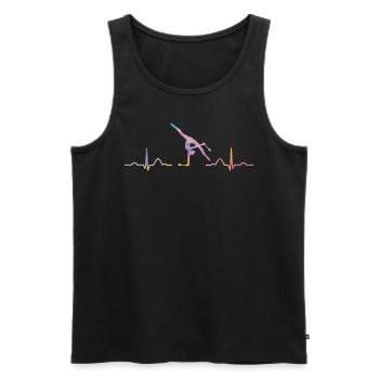 Clubs de gymnastique ECG Gymnastique rythmique - Débardeur bio Premium Homme - noir - Devant - AI Model Male 178 light (178cm)