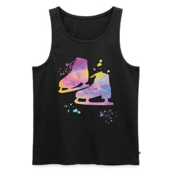 Eiskunstläufer Schlittschuhlaufen Eiskunstlauf - Männer Premium Bio Tank Top - Schwarz - Vorne - Michal (187cm)