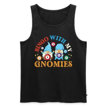 Bingo avec mes gnomies Bingo drôle - Débardeur bio Premium Homme - noir - Devant - Michal (187cm)