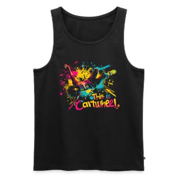 Cool cartwheel gymnast - Men's Premium Organic Tank Top - black - Front - Michal (187cm)