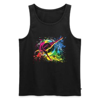 Cool cartwheel gymnast - Men's Premium Organic Tank Top - black - Front - Michal (187cm)
