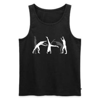 Cool cartwheel gymnast - Men's Premium Organic Tank Top - black - Front - Michal (187cm)